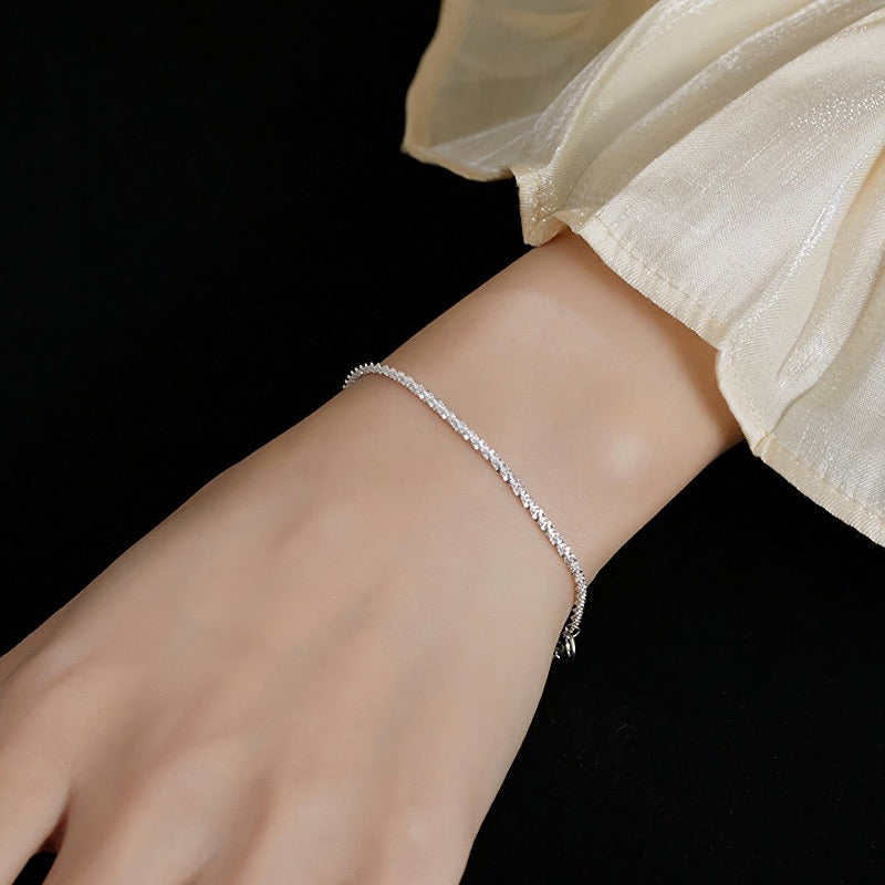 S925 Sterling Silber Damen Armband dünn Angebot