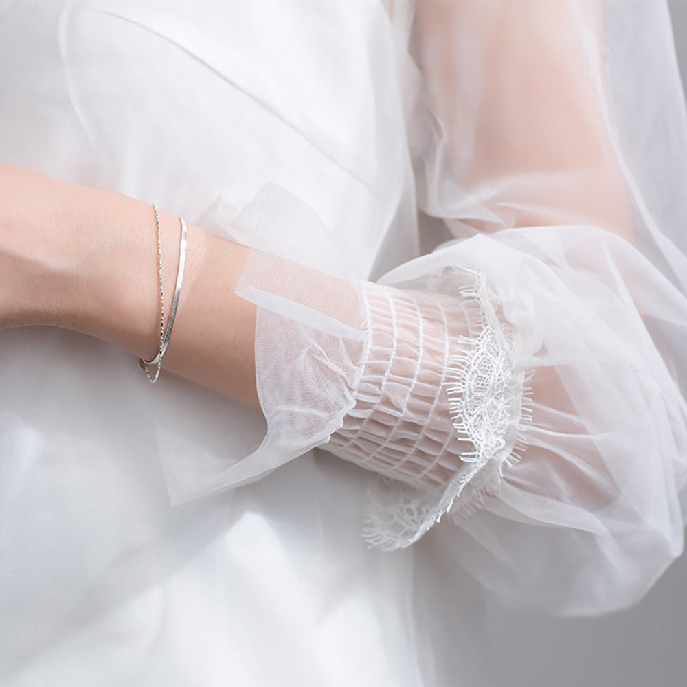 S925 silberfarbe Damen Armband doppel