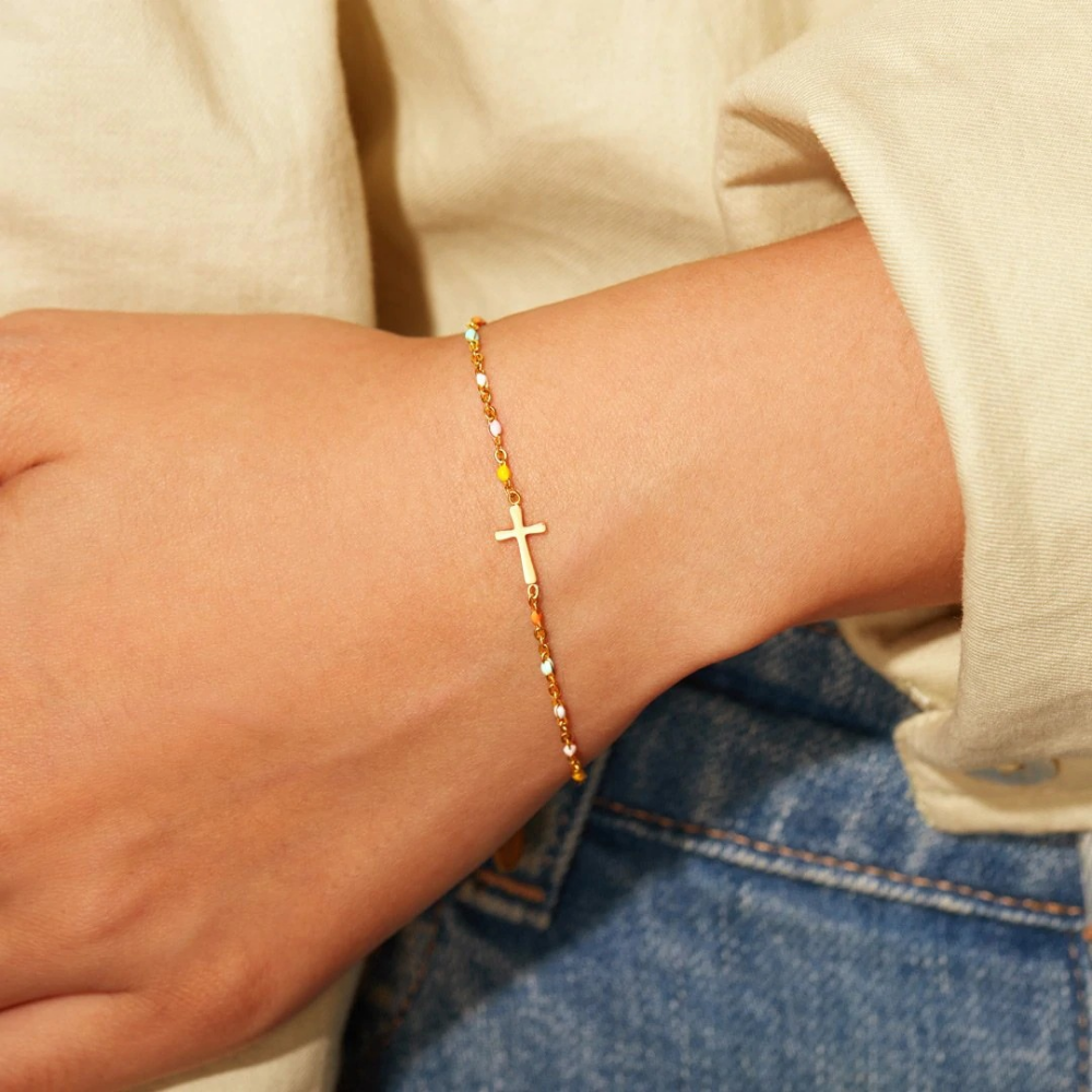 Armband echt Silber Kreuz