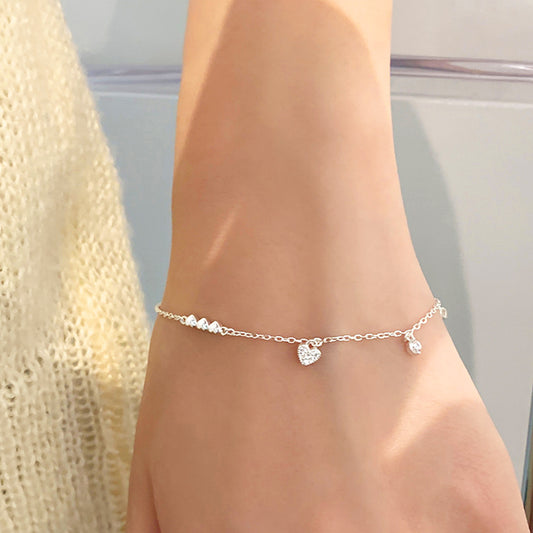 Damen Silber Armband Herz Zirkonia