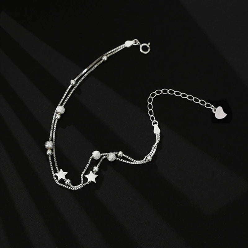 S925 Frauen Silberarmband Stern