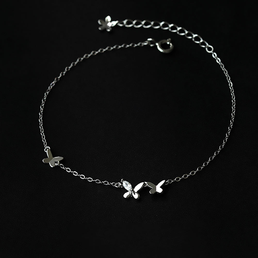 Damen Schmetterlinge Armband echt Silber Zirkonia